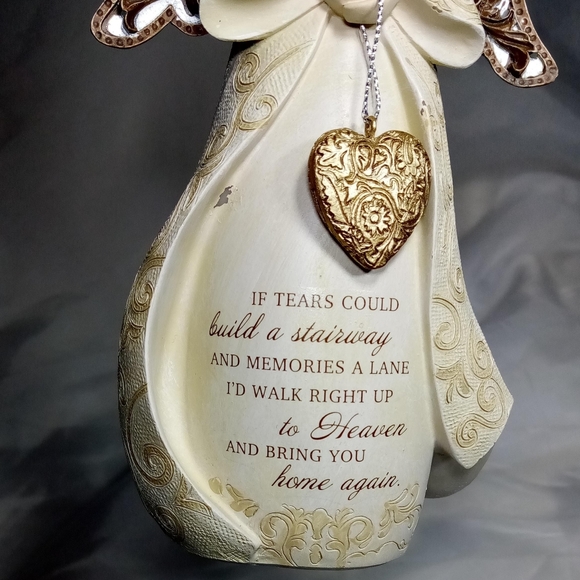 Youngs Inc. Angel Figurine Gold Heart - Picture 5 of 9